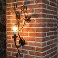 illuminazione design per esterno in ferro battuto