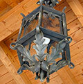 wrought iron lantern detail