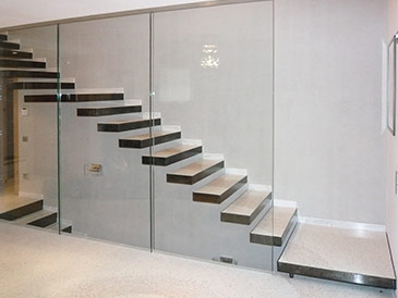 modern iron staircase